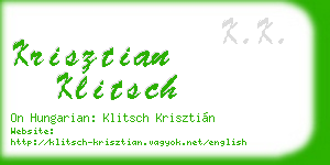 krisztian klitsch business card